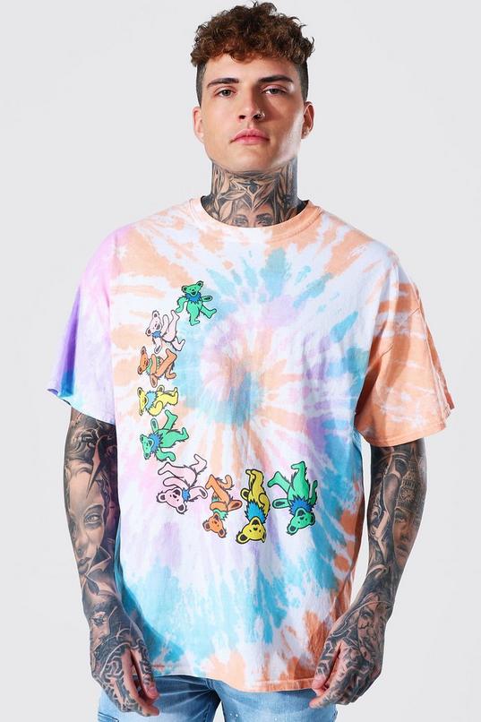 Zo veel eer Fluisteren Oversize Batik T-Shirt mit Grateful Dead Print | boohoo
