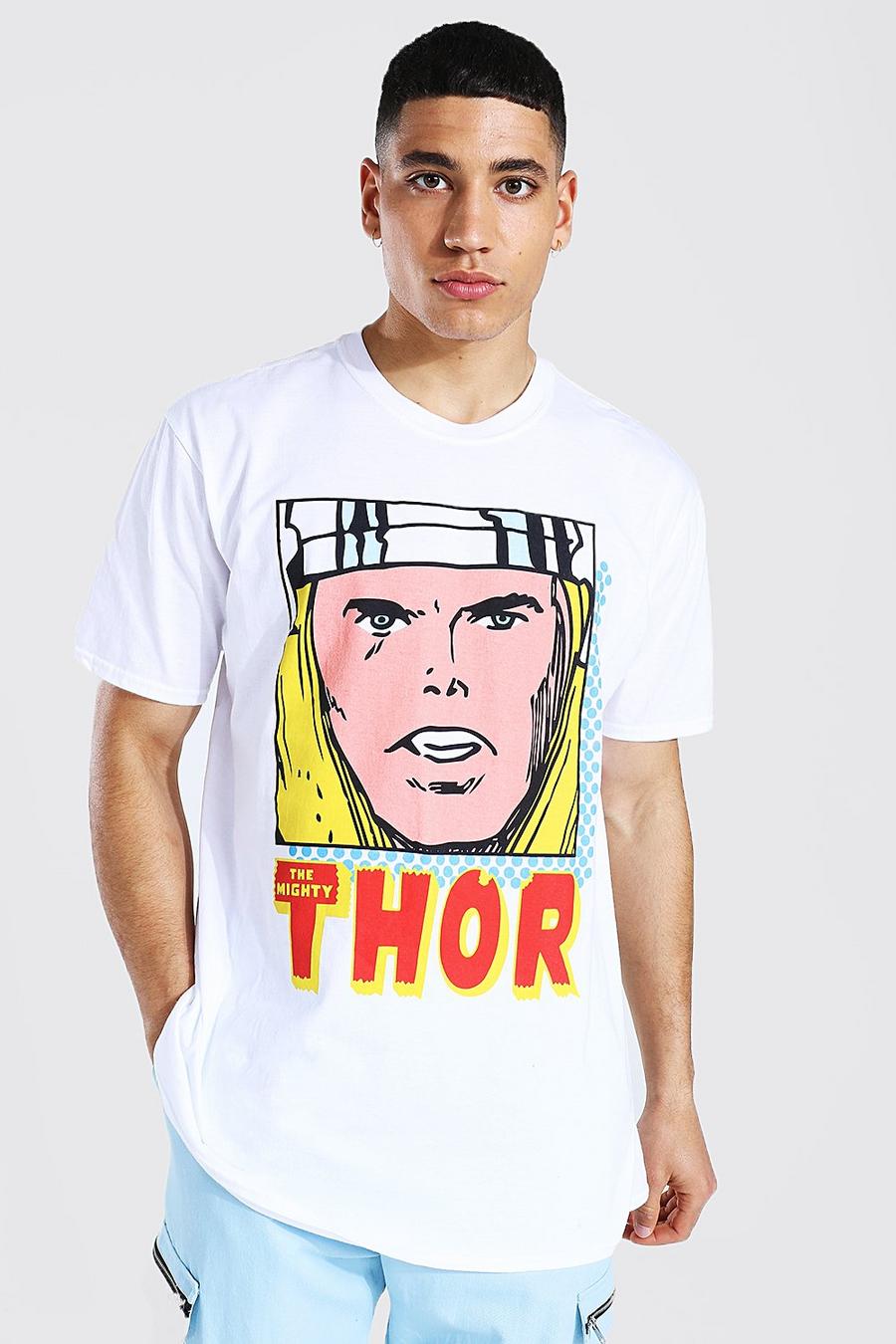 White Marvel Thor License T-shirt image number 1