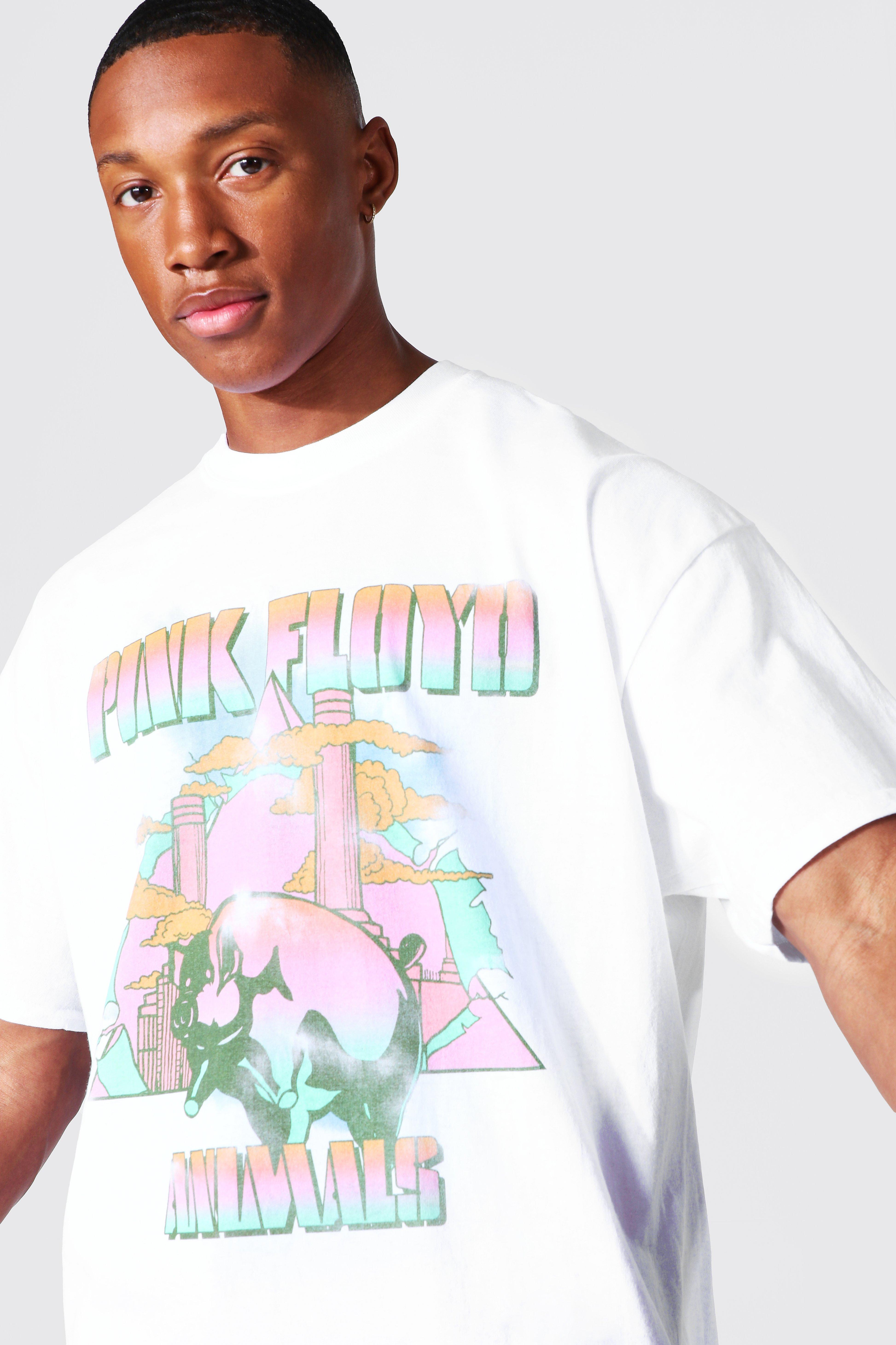 White and pink clearance oversized t shirt