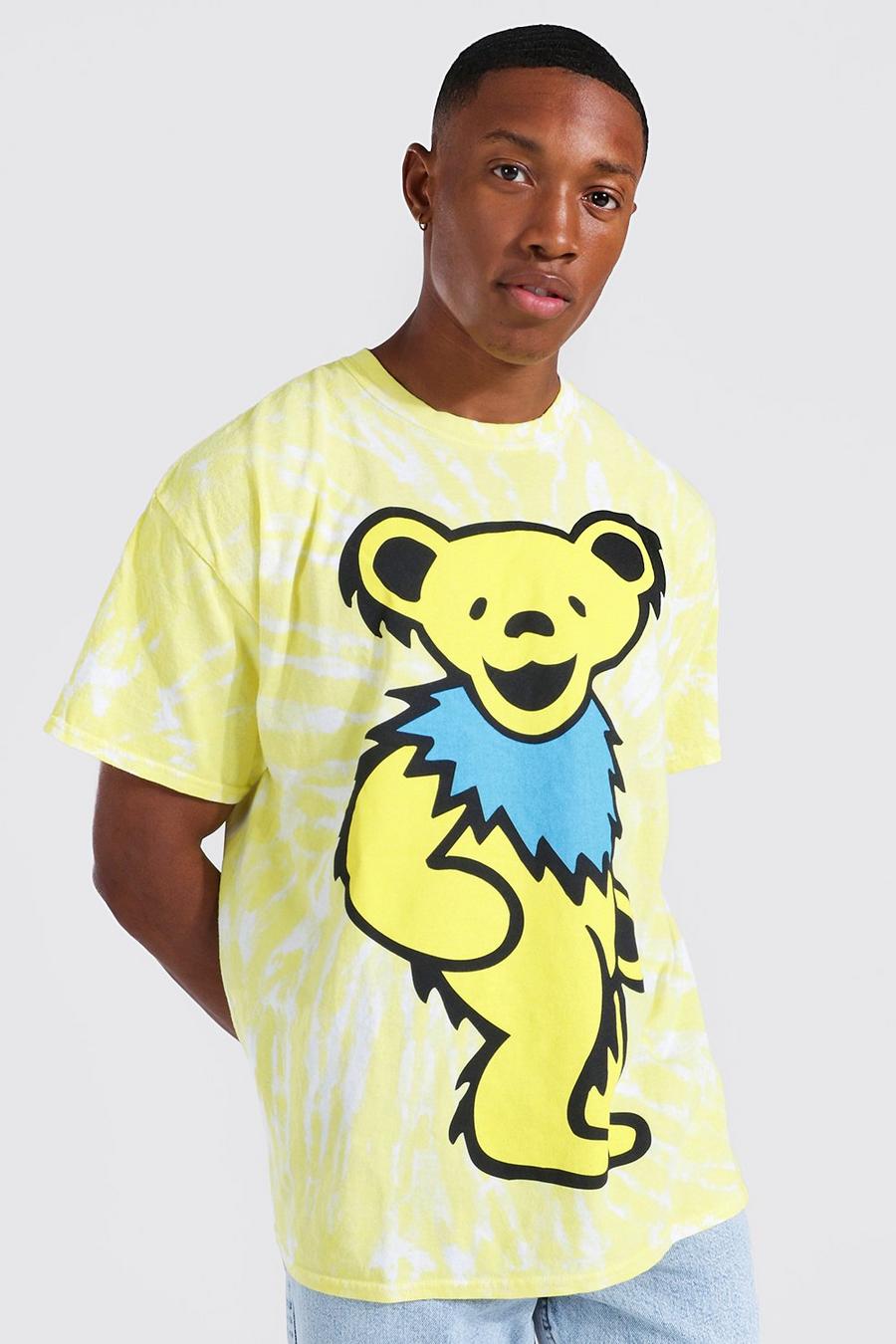Oversize Batik T-Shirt mit Grateful Dead Print, Yellow image number 1