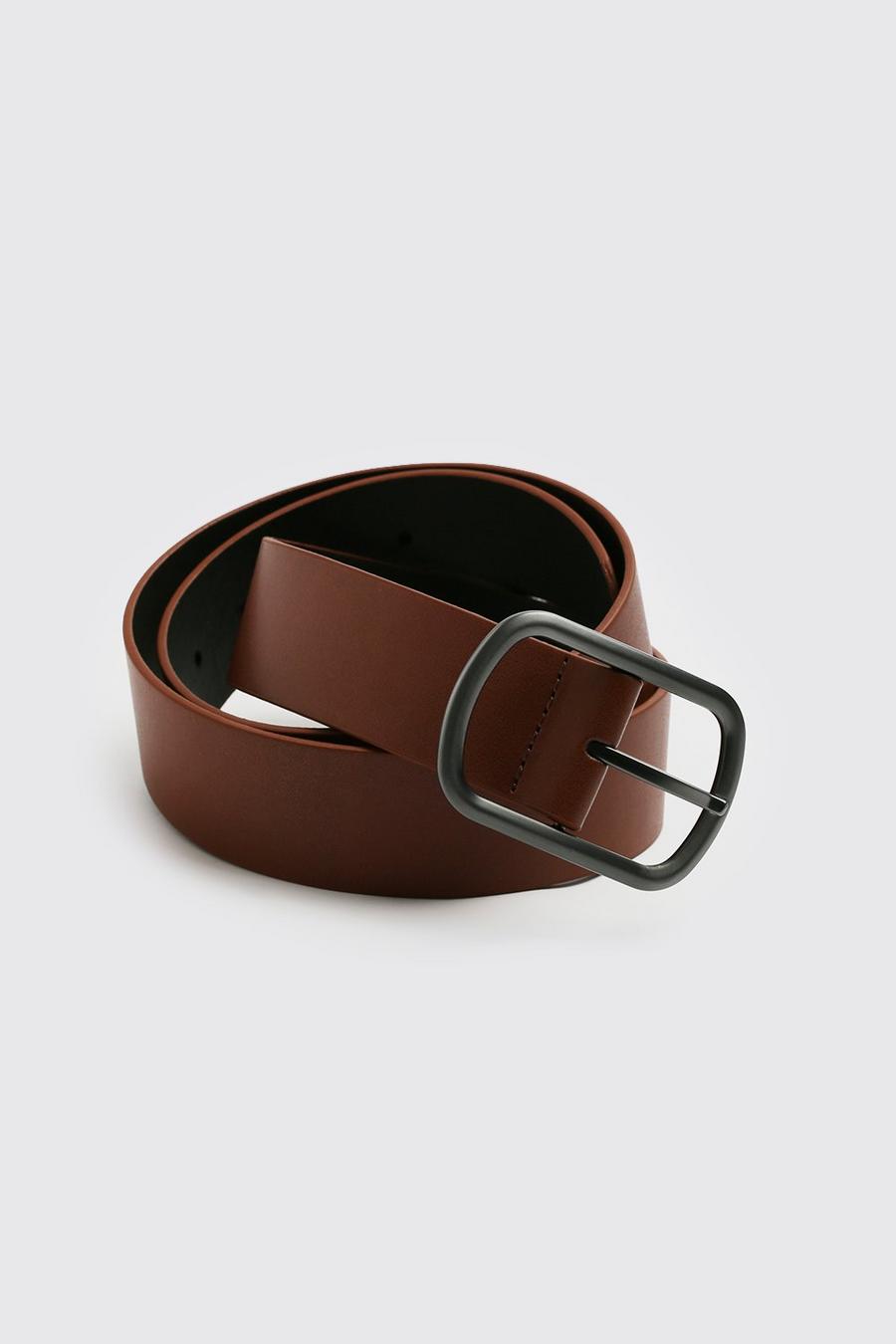 Tan brown Faux Leather Belt