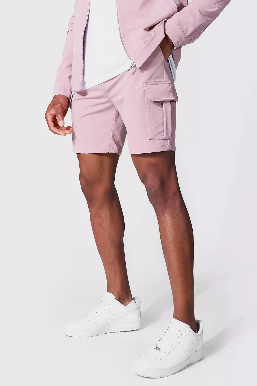 Mens pink store cargo shorts