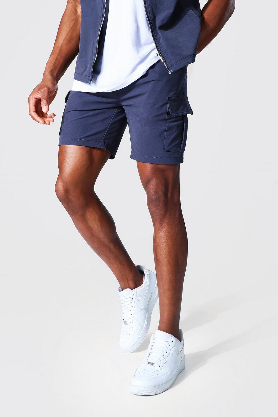 Blue Tailored Cargo Short image number 1