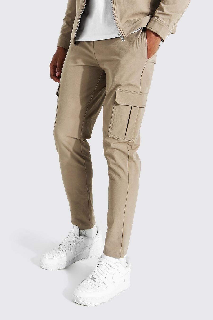 Beige Tailored Cargo Pant image number 1