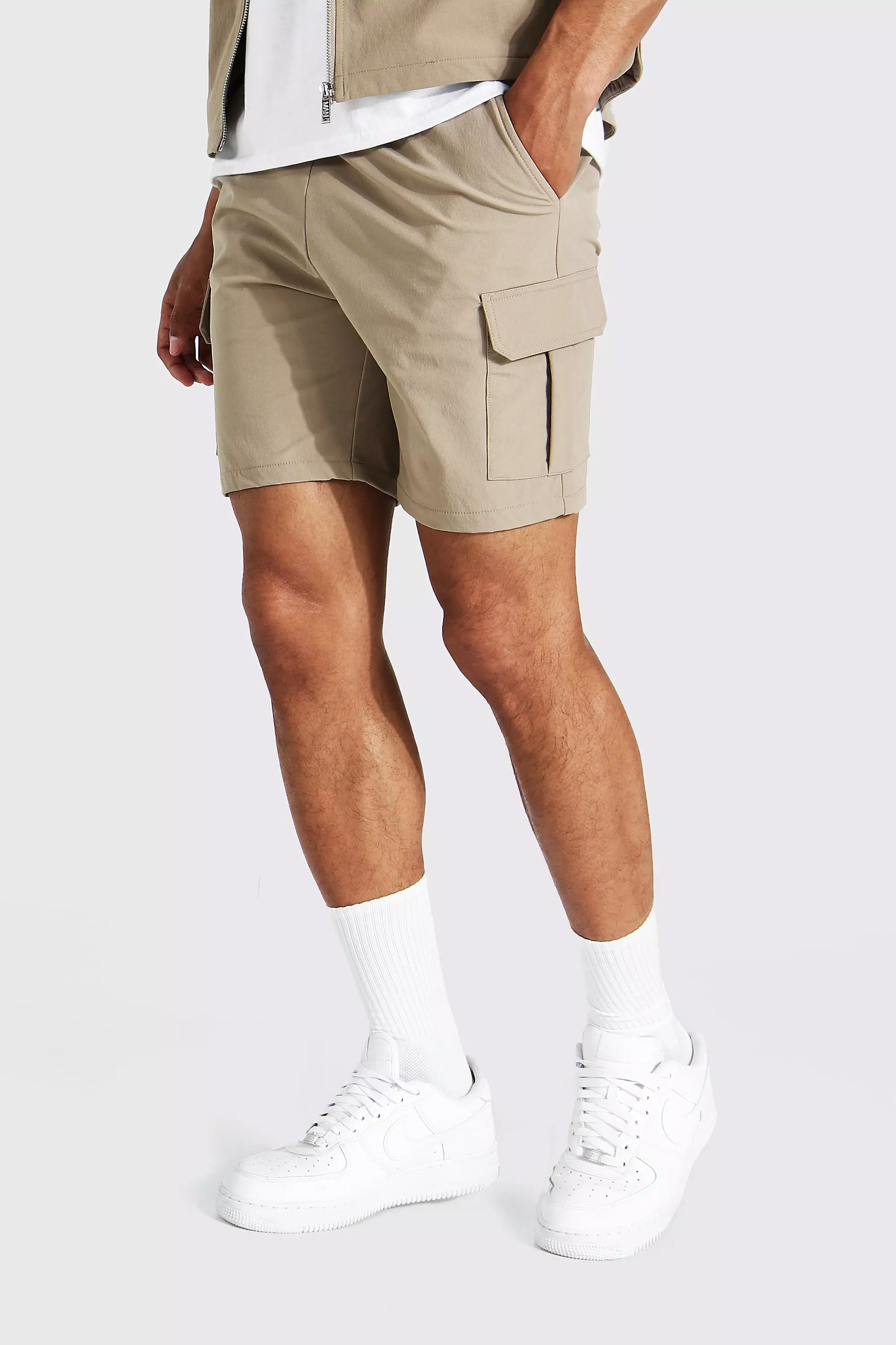 Boohoo mens cargo store shorts