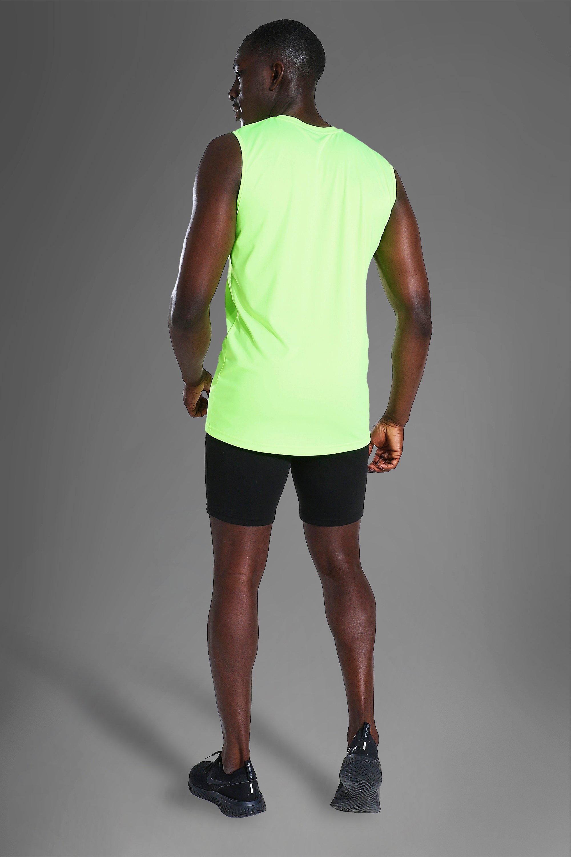 Neon yellow gym top on sale