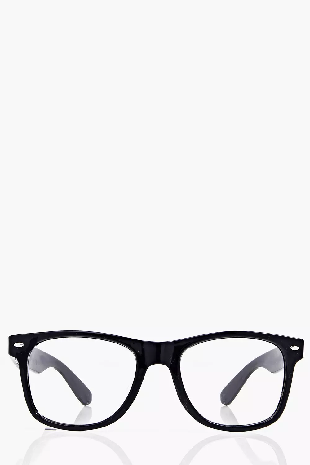 Black Geek Clear Lens Glasses alternative image