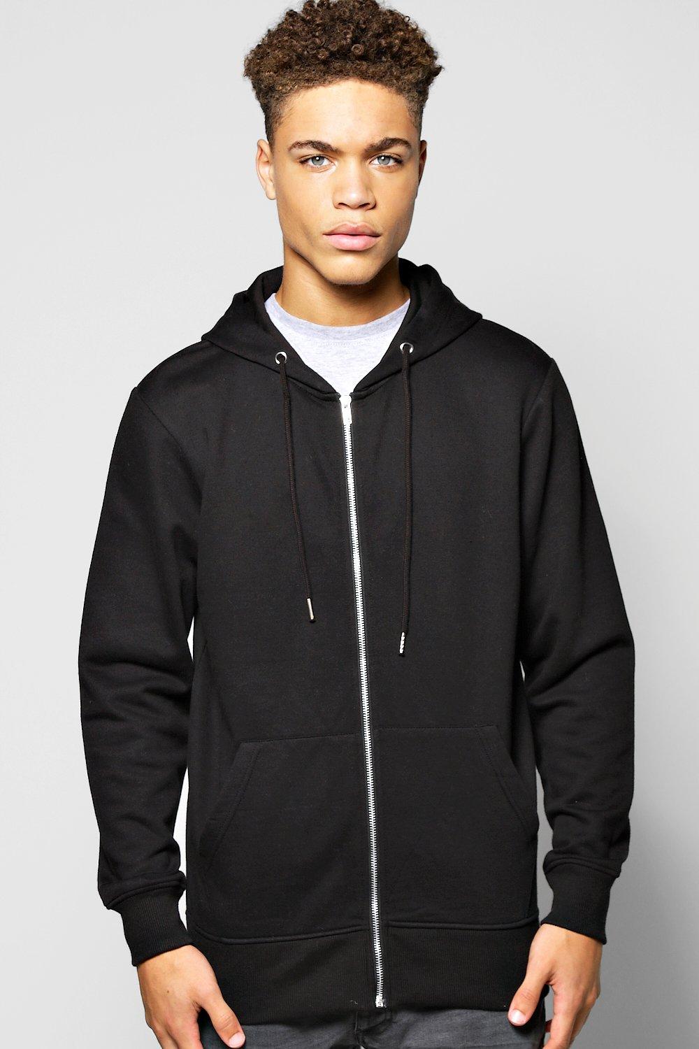 lightweight black zip up hoodie