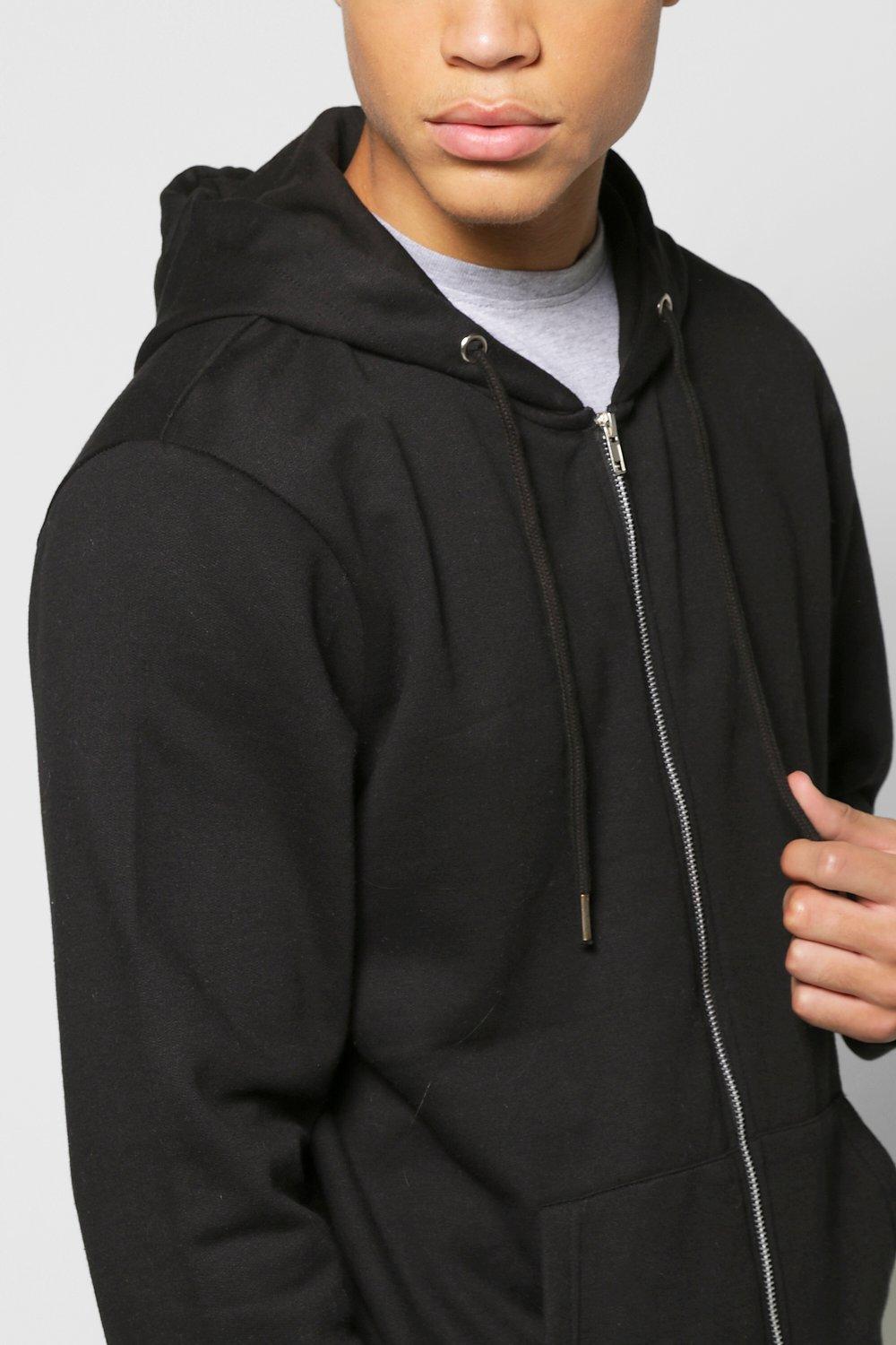 Mens thin hotsell zip up hoodie