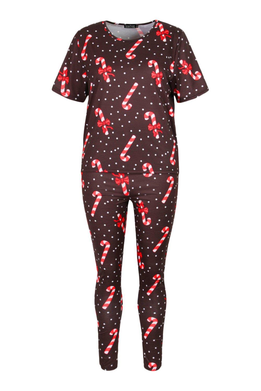 Plus size candy cane pajamas hotsell
