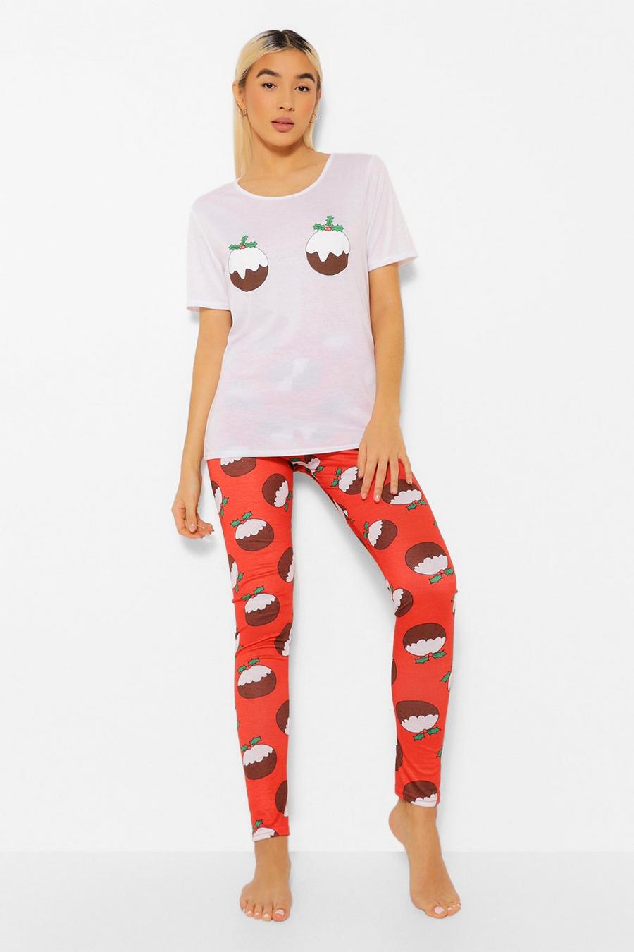 Red Christmas Pudding Pajama Set