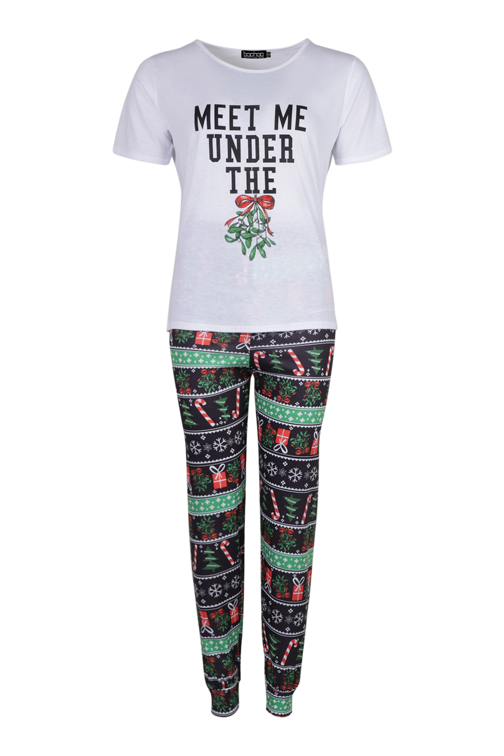 Hers Meet Me Under The Mistletoe Pj Set