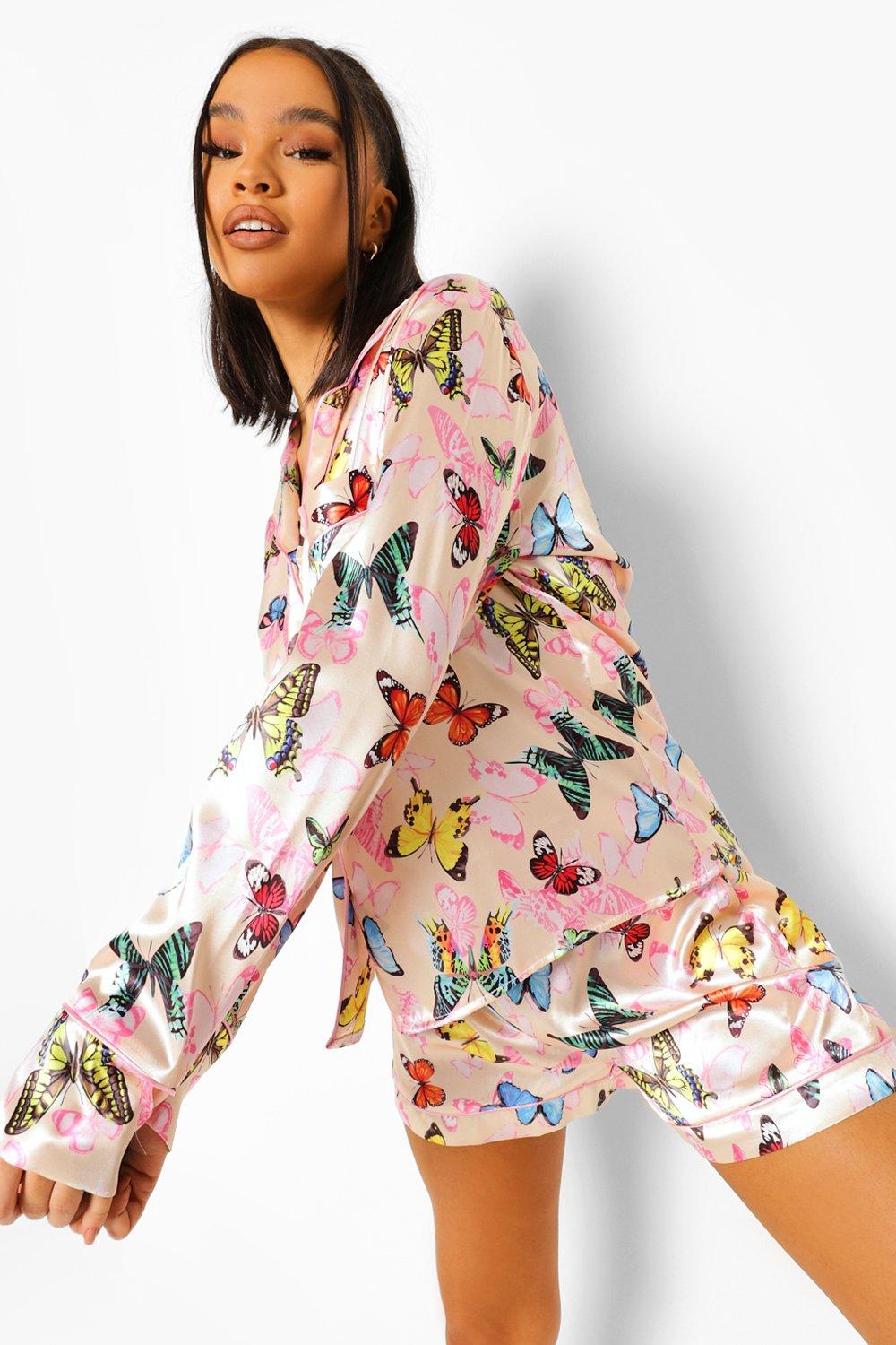  Hinthetall Butterfly Womens Pajama Sets Women's Pajama