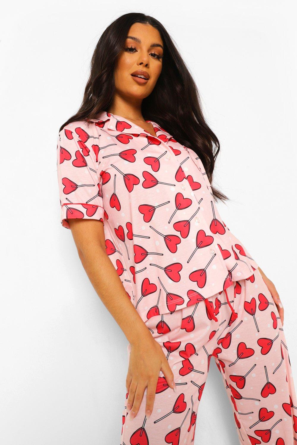 Heart Lollipop Jersey Pajamas