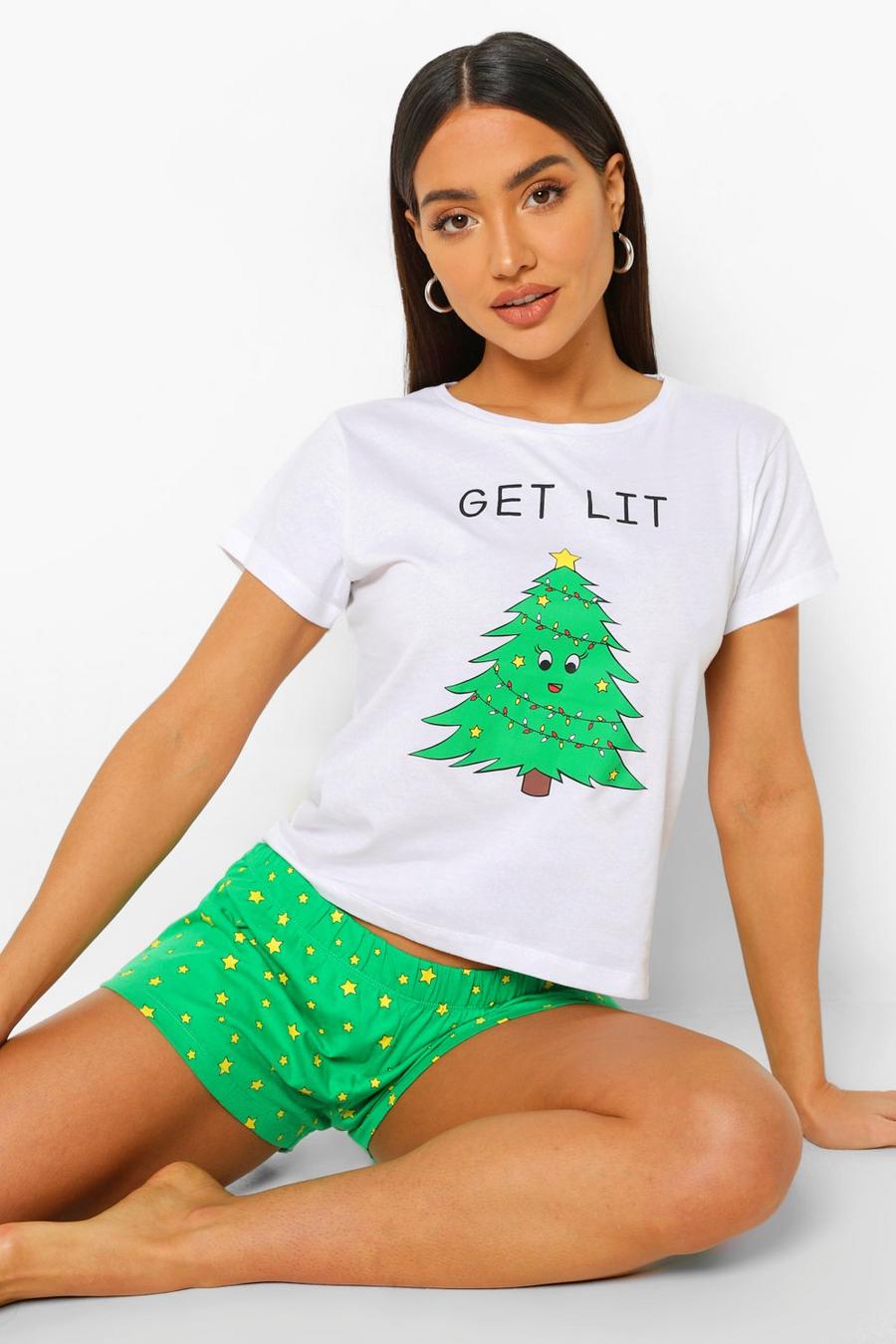 Pyjama avec short "Get Lit", White image number 1