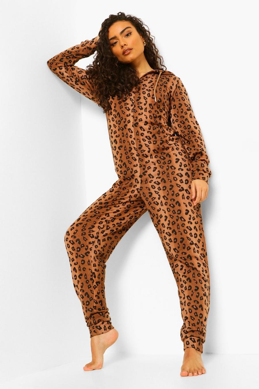 Women's Leopard Onesie | Boohoo UK