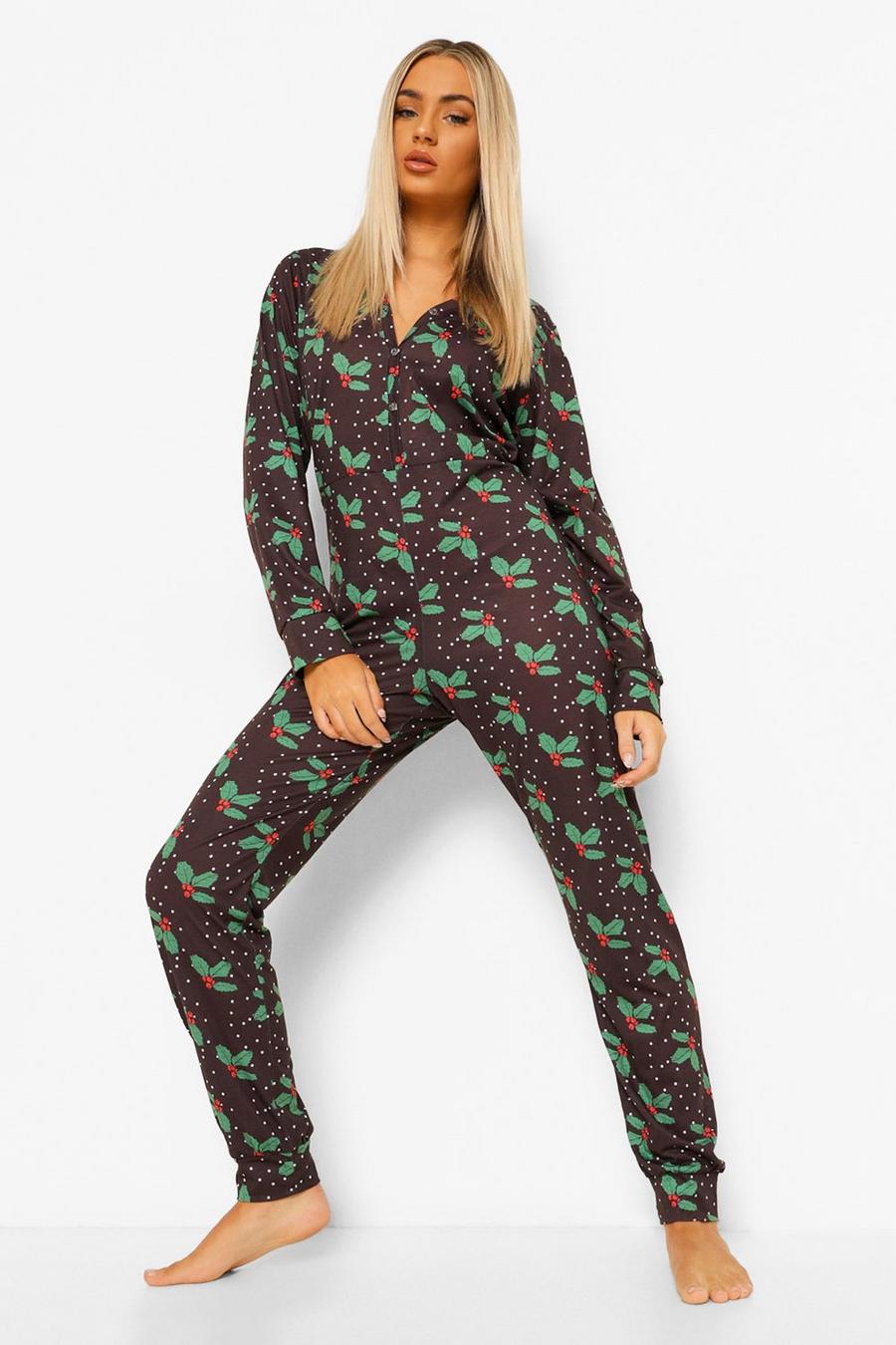 Christmas Holly Jersey Onesie image number 1
