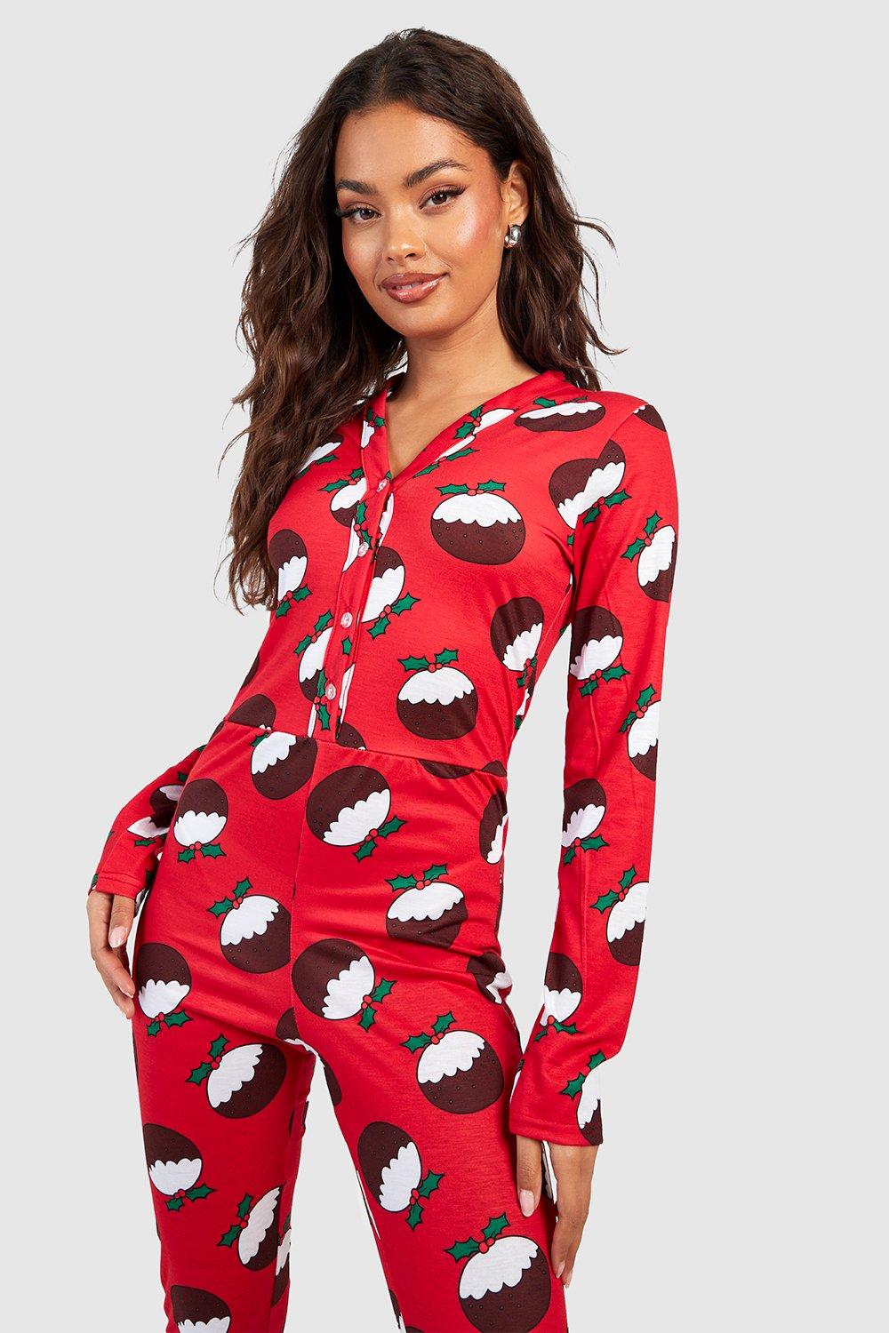 Christmas Pudding Jersey Knit Onesie