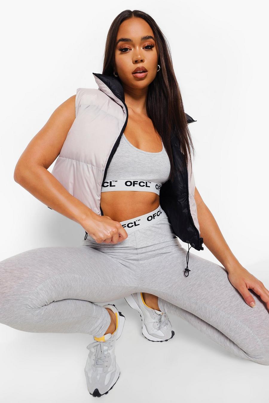 Grey Official Tape Jersey Knit Lounge Leggings image number 1