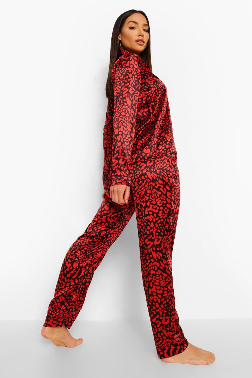 Red leopard best sale print pyjamas