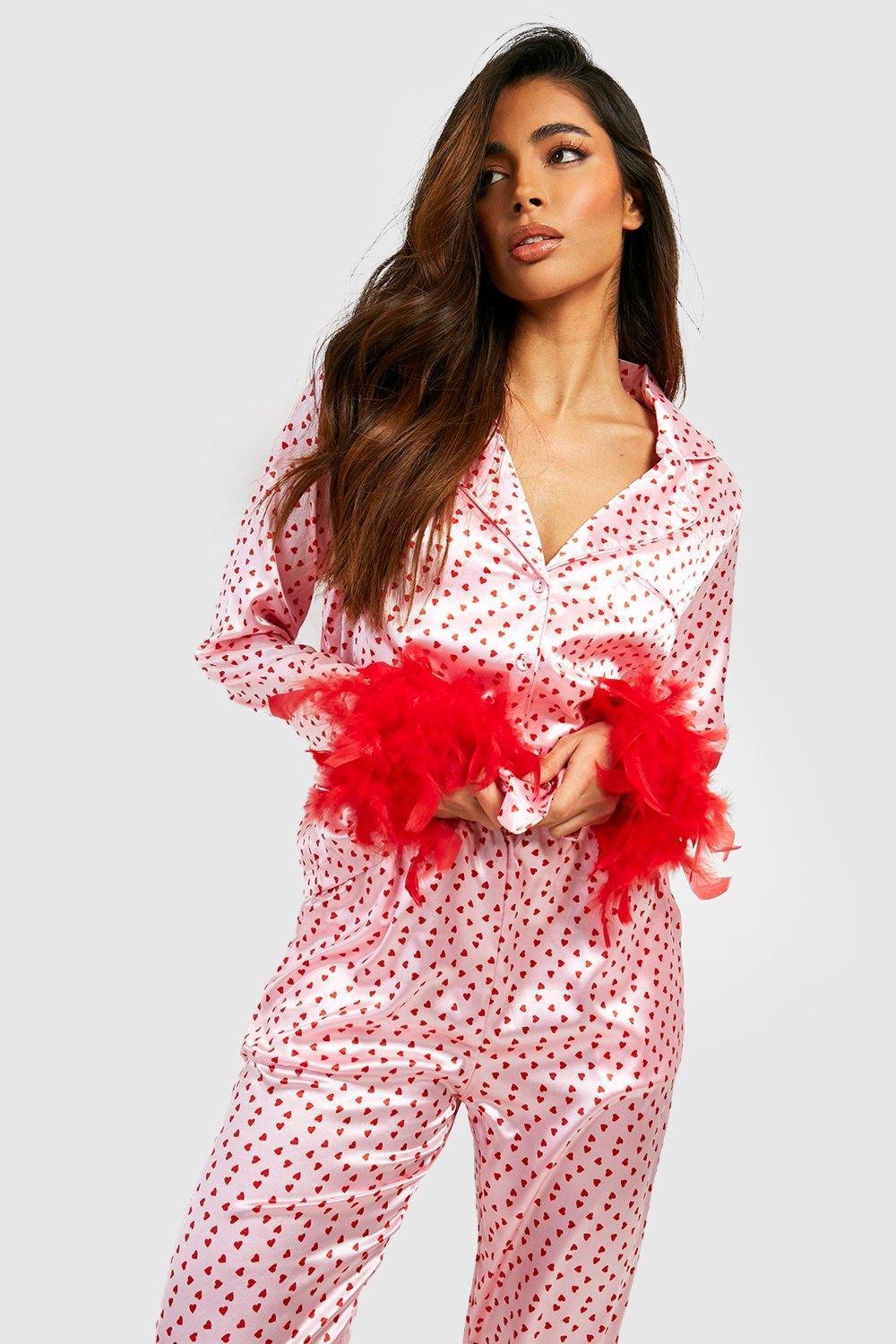 Boohoo discount feather pyjamas