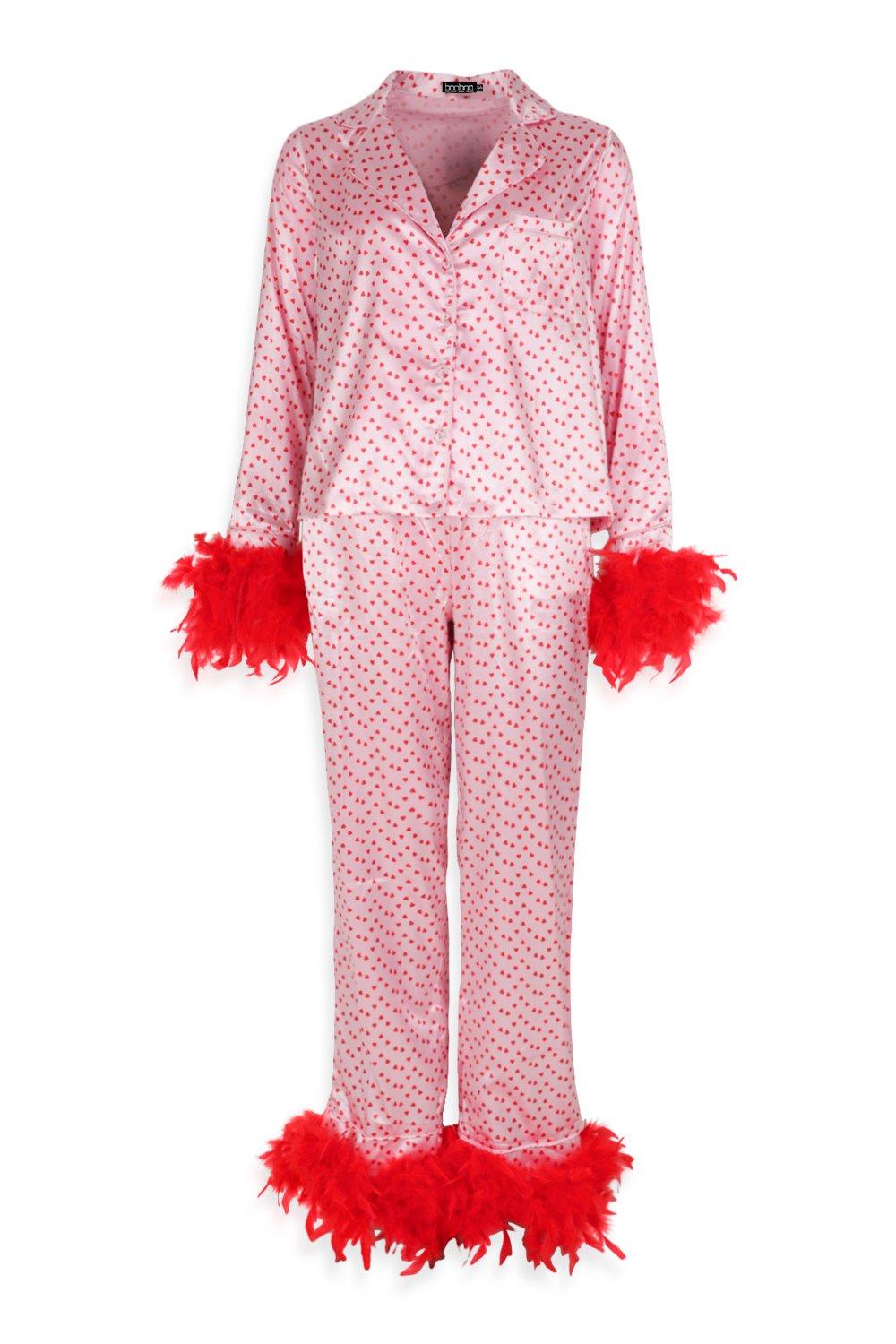 Heart pjs online boohoo