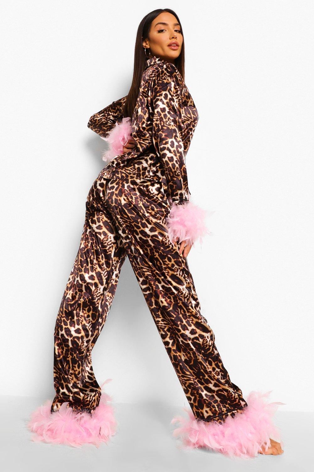 Premium Leopard Feather Pajamas