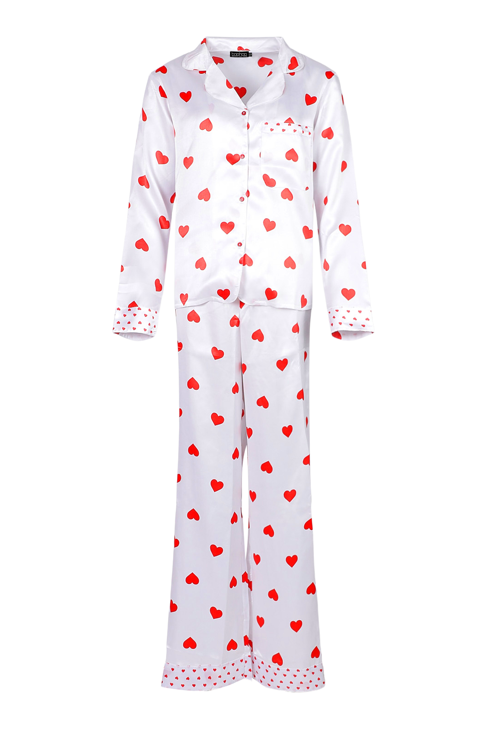 Tall Satin Love Heart Pj Set