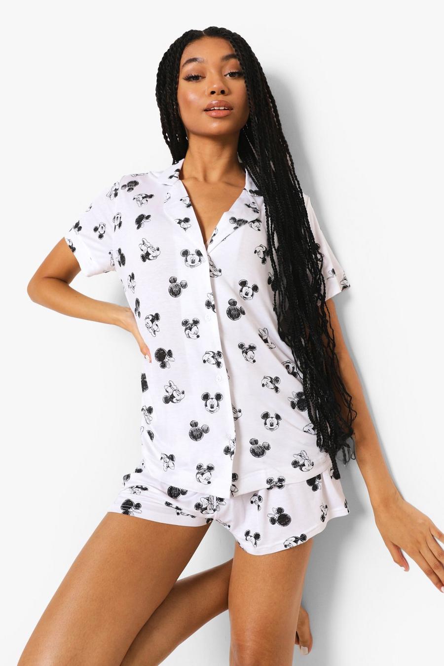 White Mixa & Matcha Disney Pyjamasshorts med Mimmi Pigg image number 1