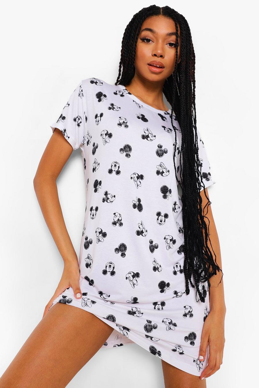 White Mix & Match Disney Minnie Pyjama Shirt image number 1