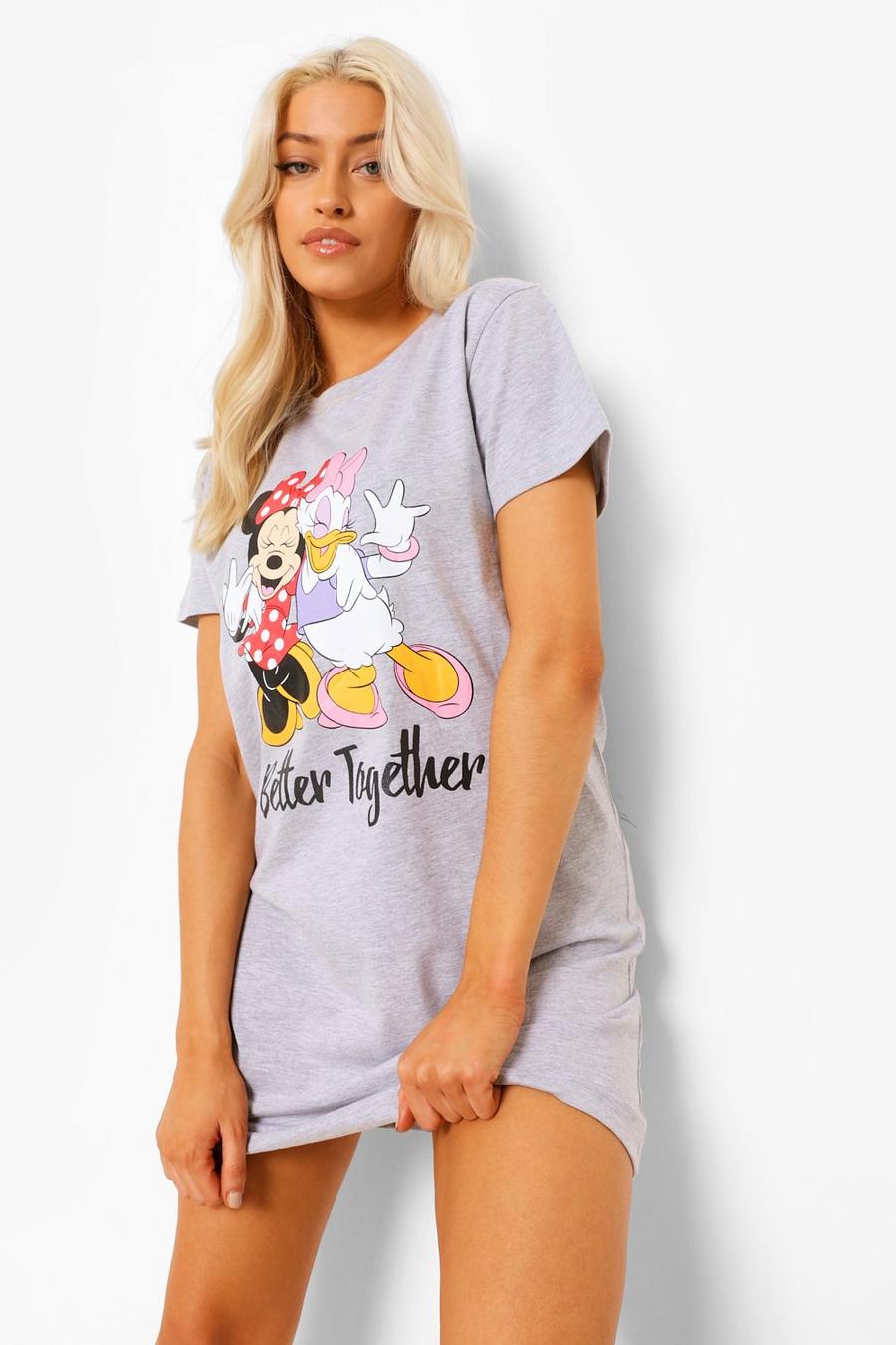 T-shirt da notte con stampa di Minnie e Paperina Disney, Grigio image number 1