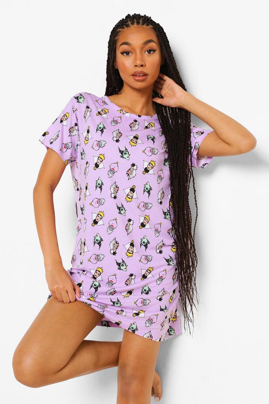 Lilac Mix & Match Disney Slechteriken Pyjama Shirt image number 1