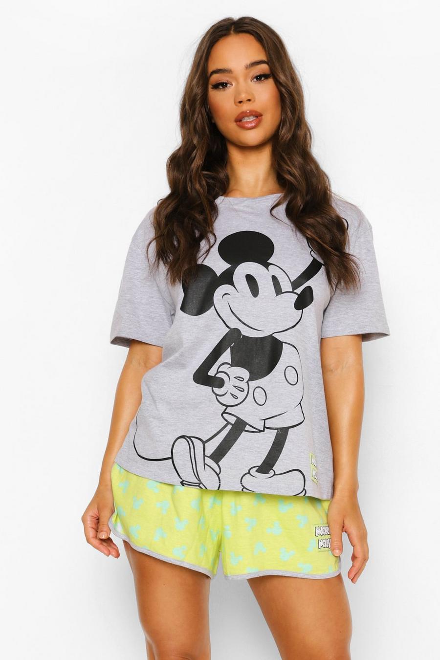 Kurzer Pyjama mit Disney Mickey-Motiv, Limettengrün image number 1