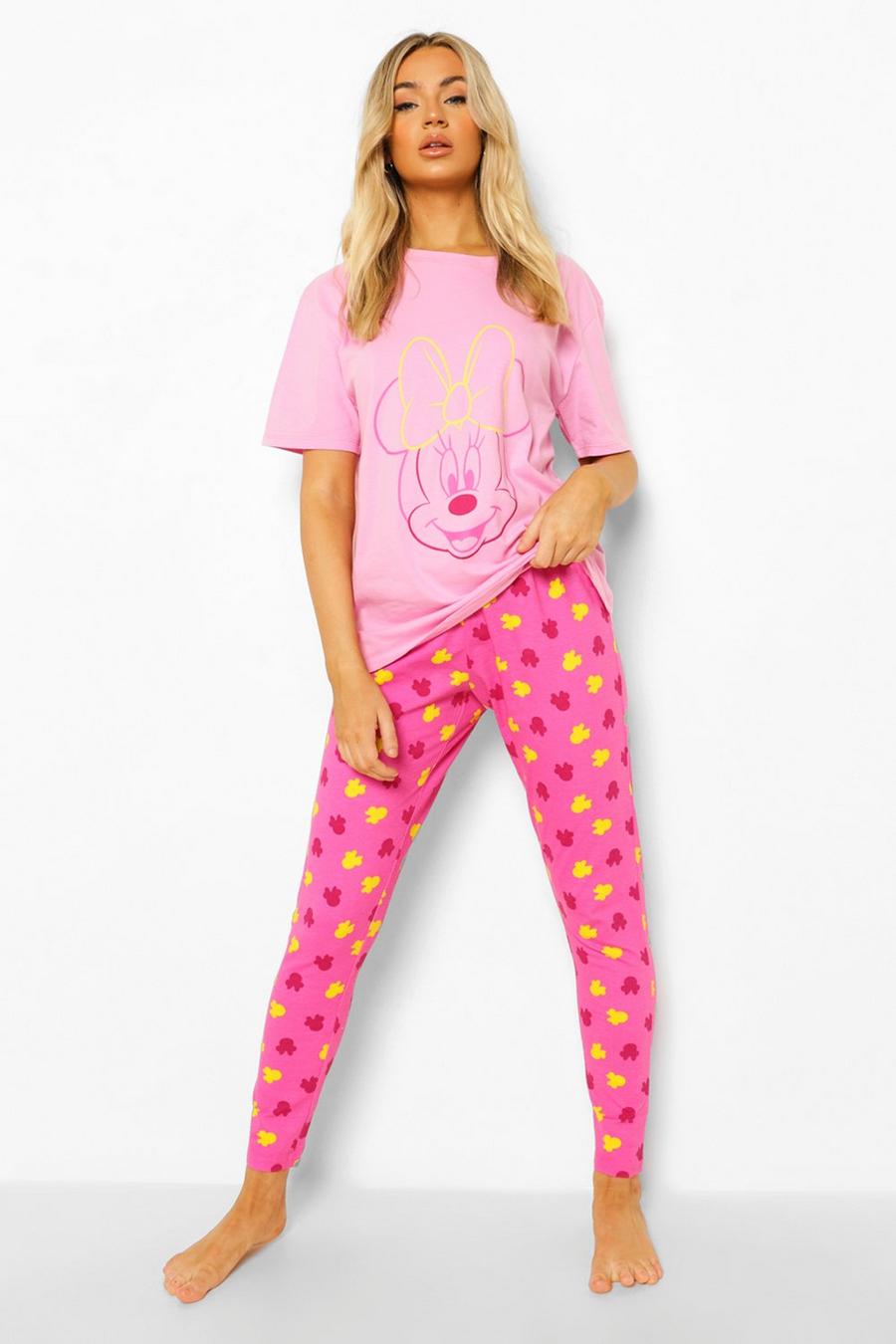 Hot pink Disney Minnie Contrast Pyjama Set image number 1