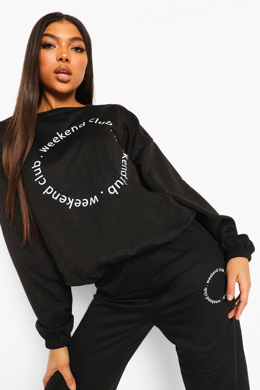 Weekend slogan sweatshirt sale