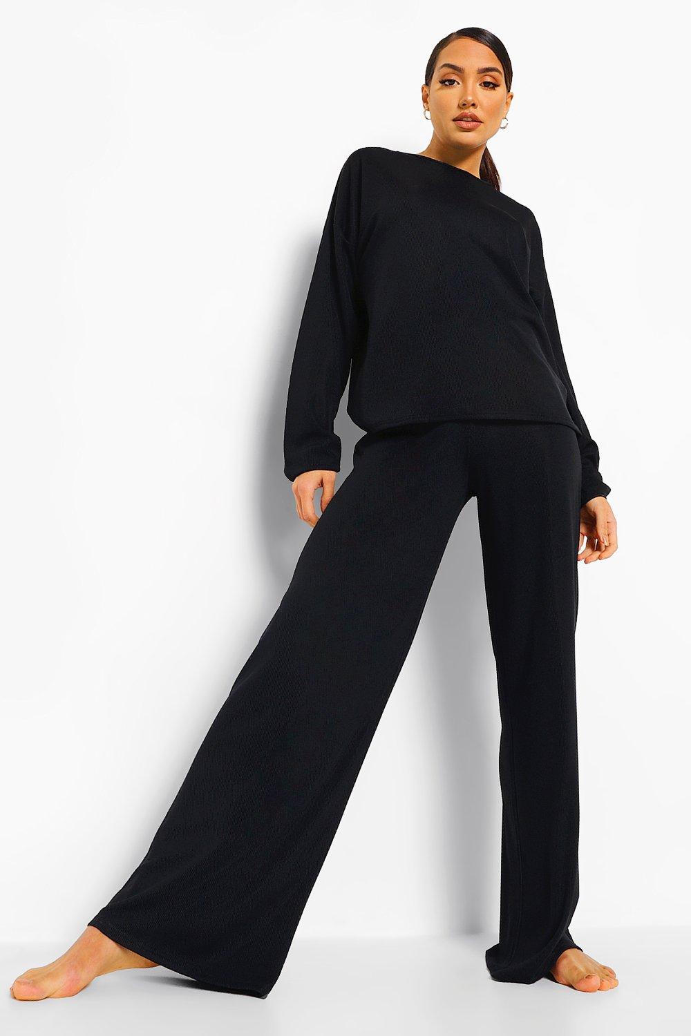 Women's Black Wide Loungewear