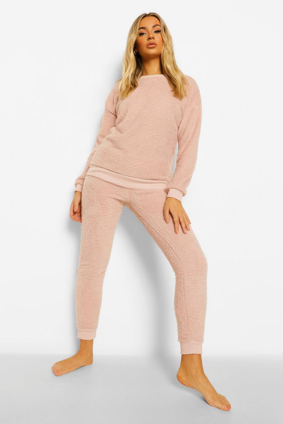 Personalised Womens Ribbed Jersey Loungewear Set Mulberry, 52% OFF