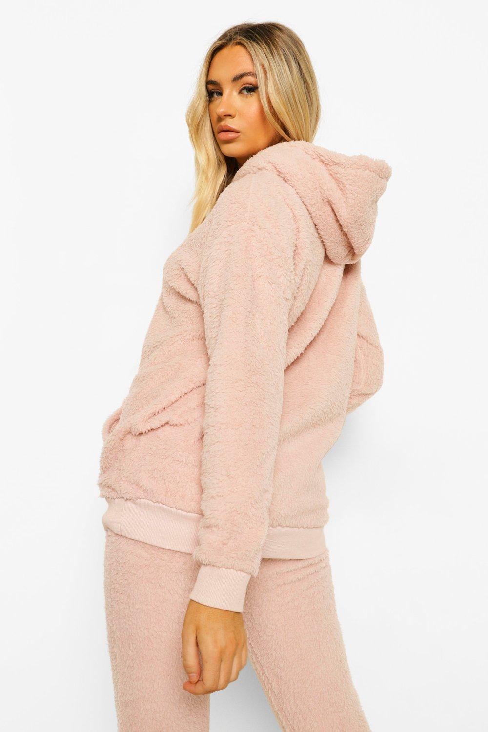 Teddy Fleece Lounge Hoodie boohoo NZ