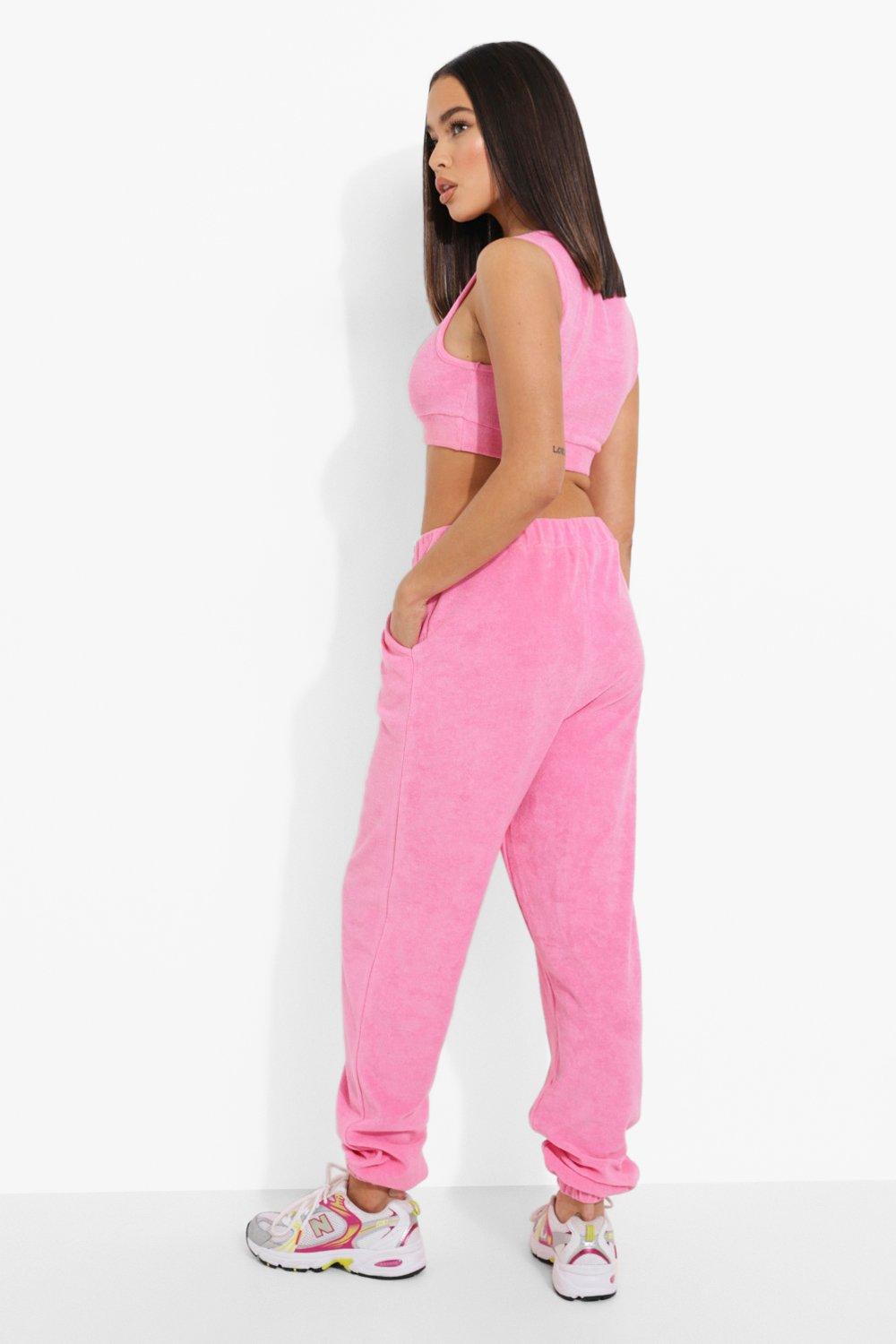 Pink skinny joggers discount womens