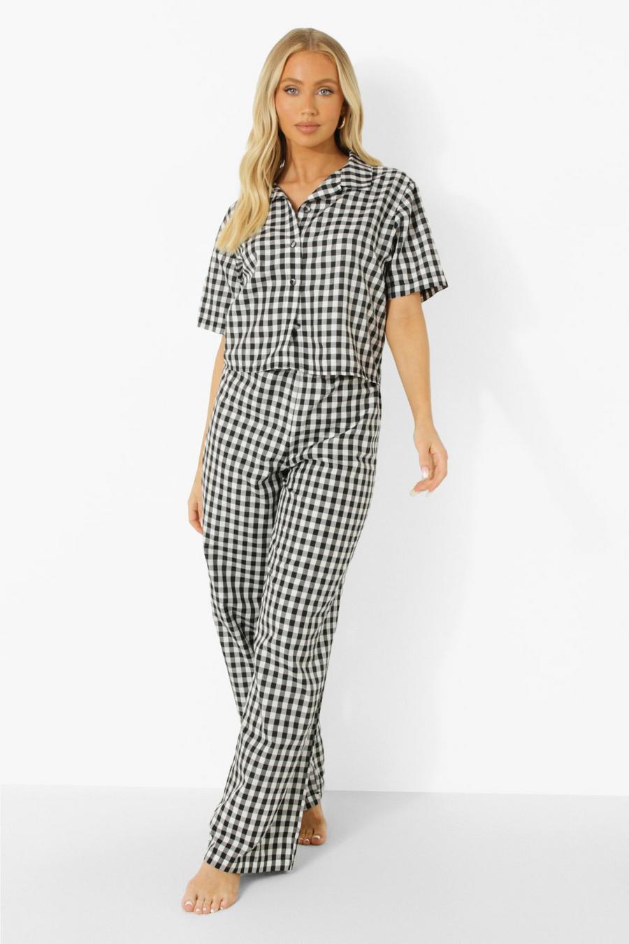 Black Gingham Light Weight Mix & Match Pants image number 1