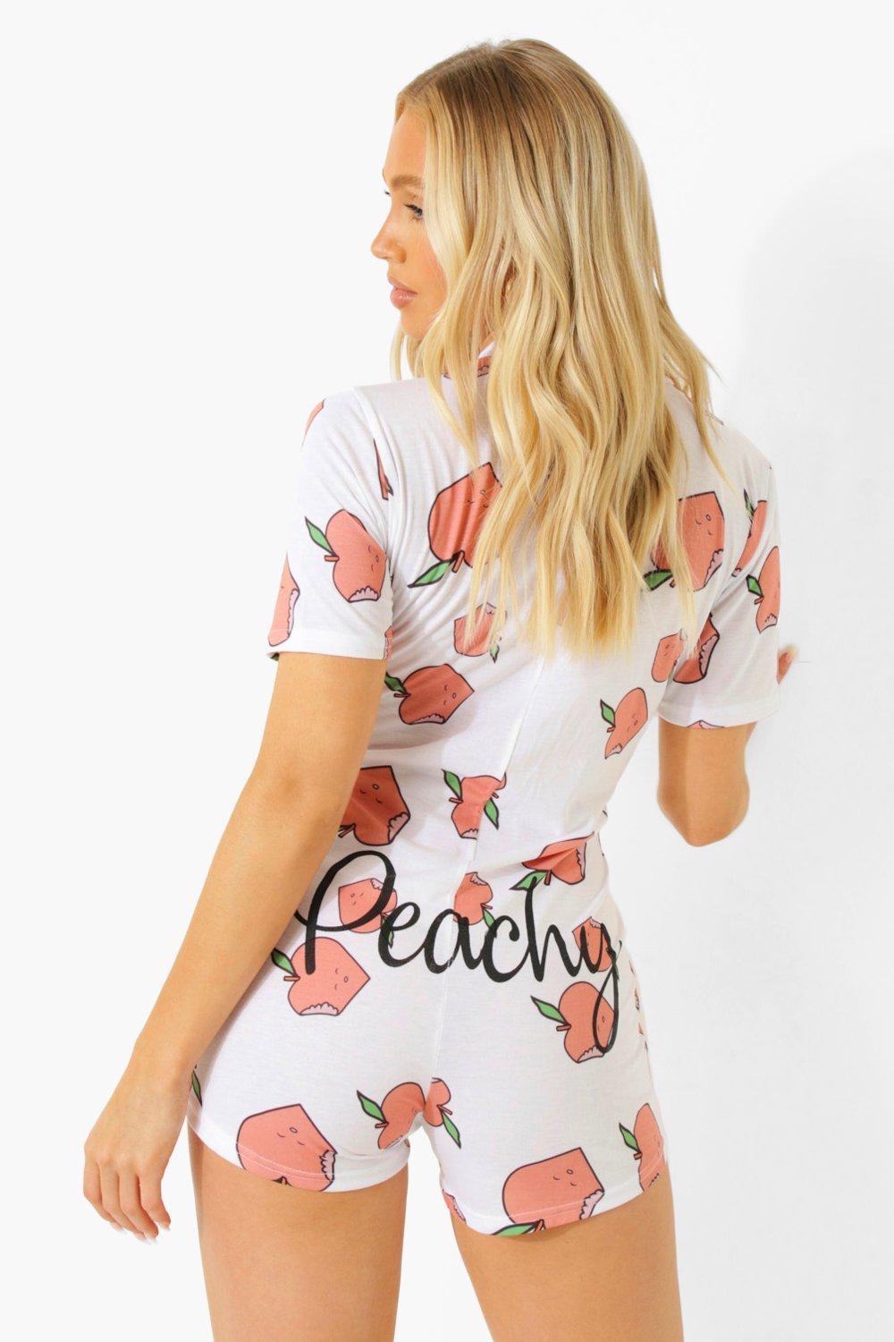 Peachy Short Sleeve Romper boohoo