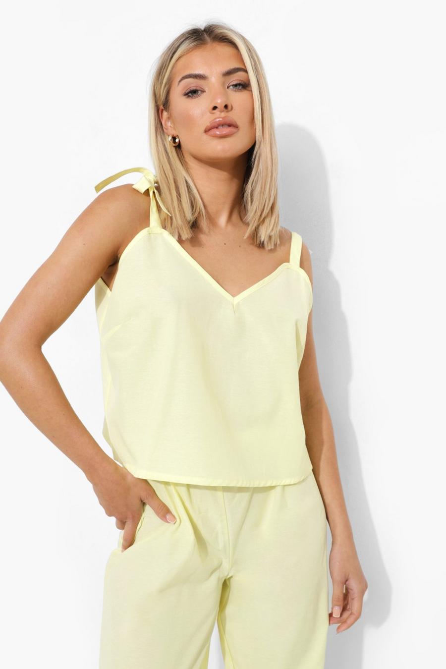 Lemon Light Weight Mix And Match Cotton Pj Camisole image number 1