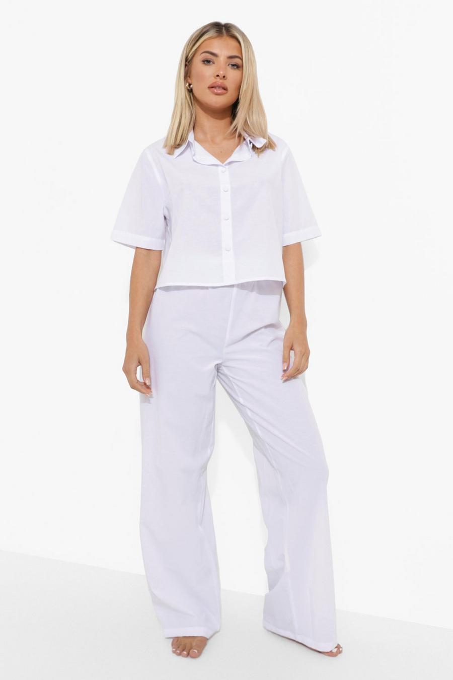 White Light Weight Mix And Match Cotton Pj Pants image number 1