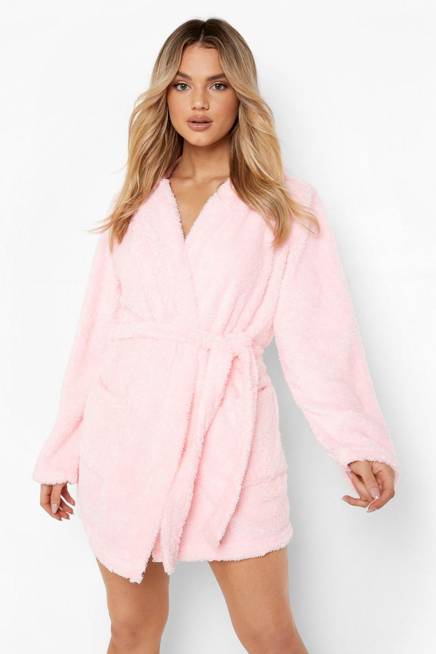 Blush Fluffy Bunny Ear Robe image number 1