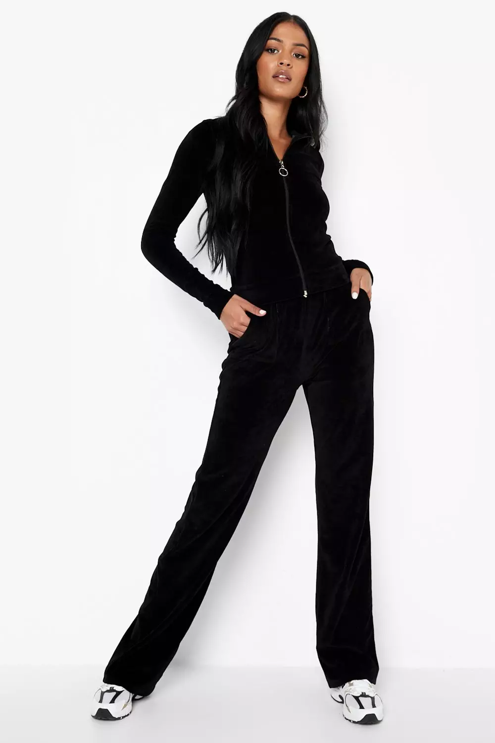 Velour sale tracksuit boohoo