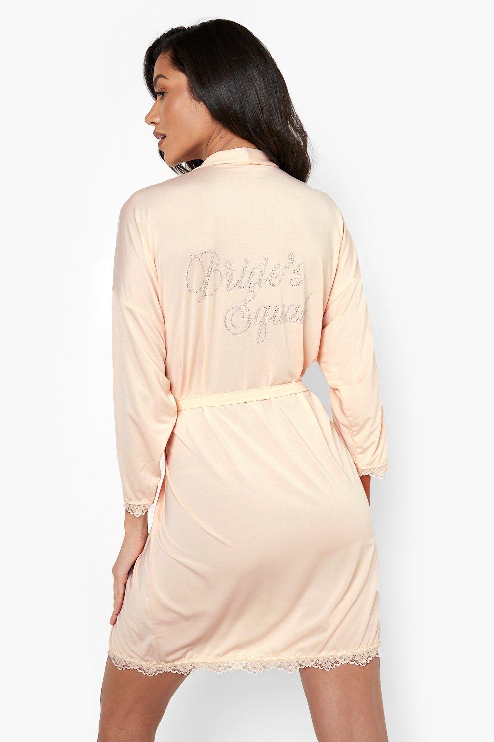 boohoo dressing gown bride