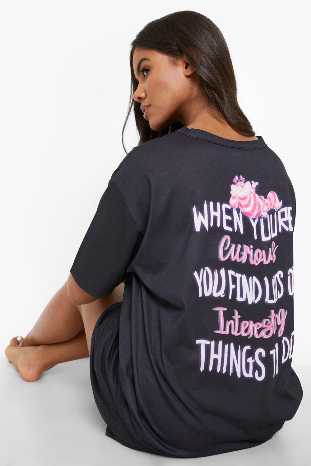 Disney Cheshire Cat Pj Sleep Shirt boohoo