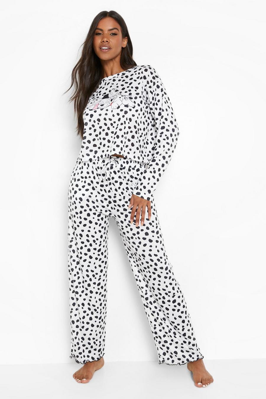 Pijama Disney con pantalón largo y camiseta de los 101 Dálmatas, White image number 1