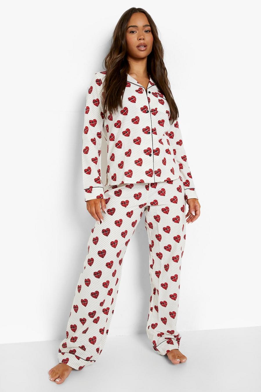 Mix & Match gepunktetes Pyjama-Oberteil, Cream white