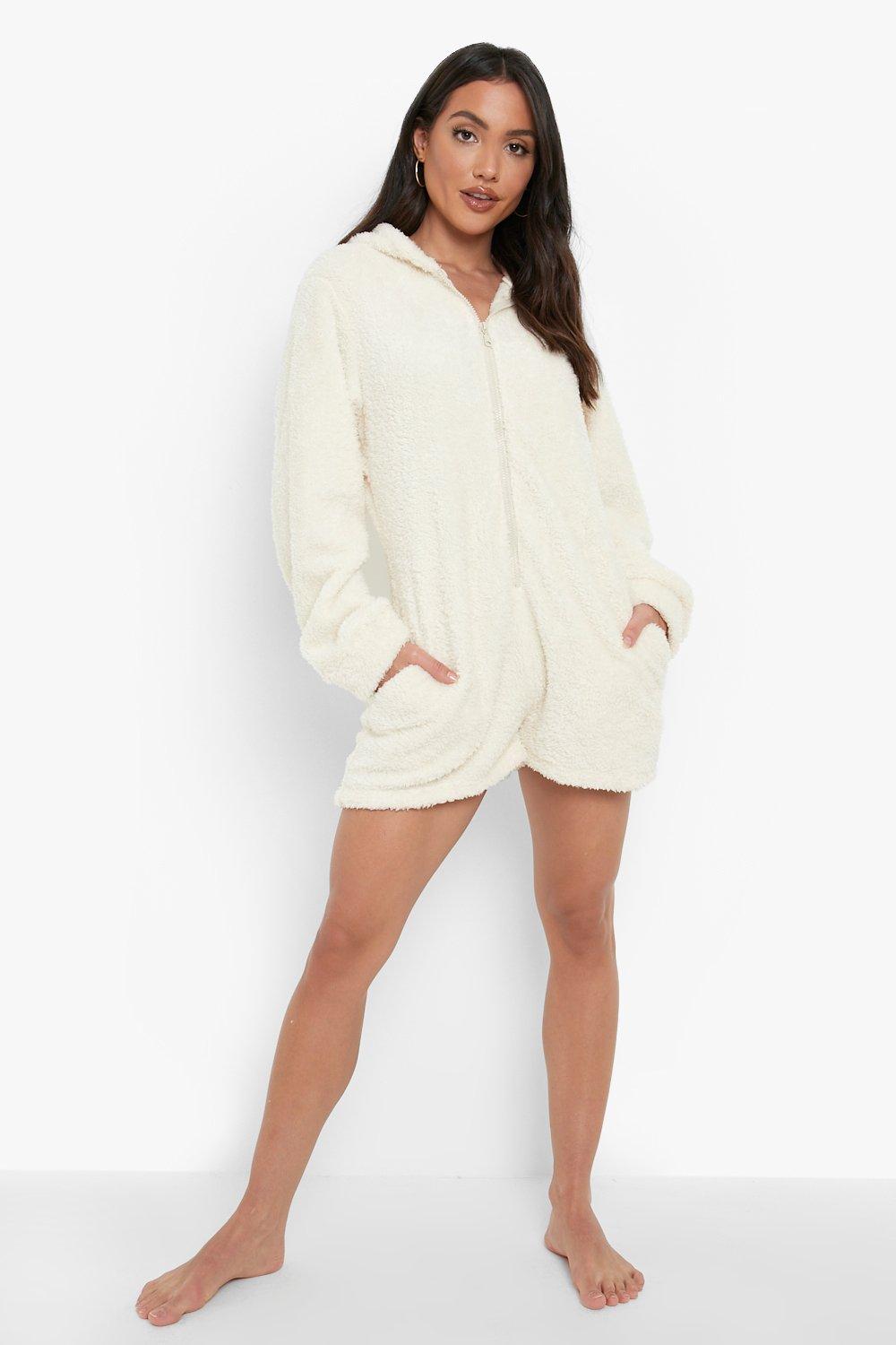 Hooded store romper womens